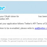 WordPress – Twitter Tools Plugin – Twitter – Application suspension notice