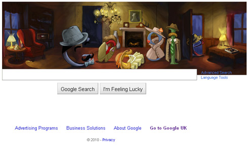 Google down - up again with Agatha Christie's Banner