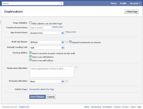 facebook page permissions facebook page permissions