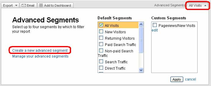 Google Analytics Advance Segment Google Analytics Advance Segment