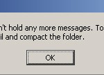 The folder Inbox is full and can’t hold any more messages