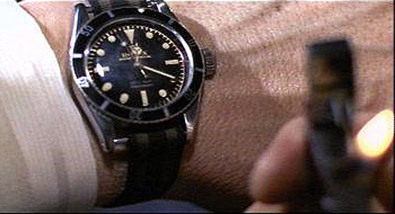 James Bond Wearing Rolex Submariner in Goldfinger