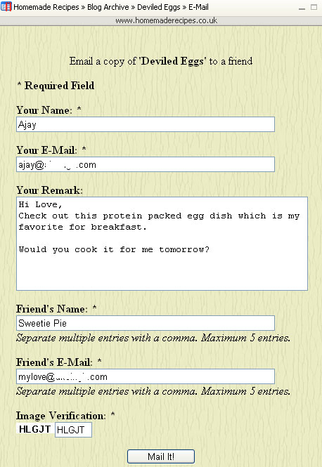 Send E-mail Form Send E-mail Form