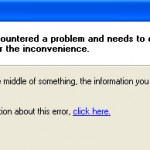 Skype has encountered a problem and needs to close. We are sorry for the inconvenience.