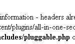 Warning: Cannot modify header information – headers already sent by