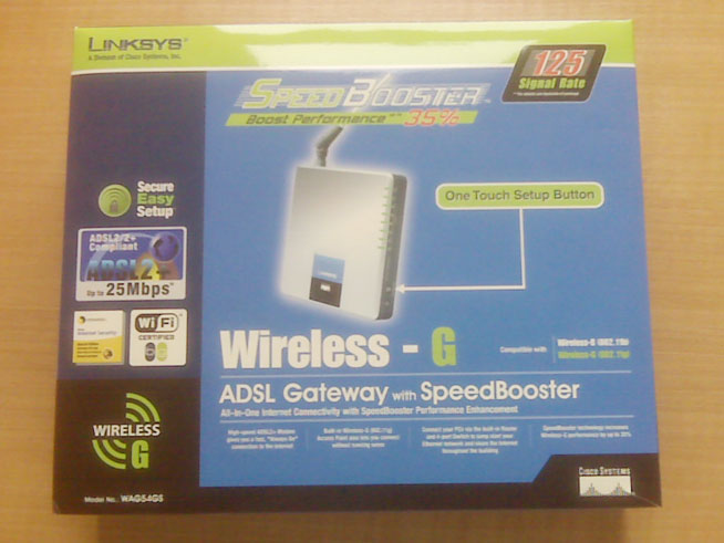 Linksys WAG54GS Wireless-G ADSL Gateway - Box