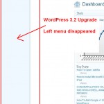 WordPress 3.2 Admin Menu Doesn’t Show
