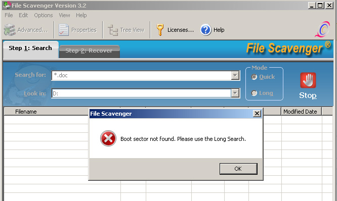 Boot Sector Not found Boot Sector Not found
