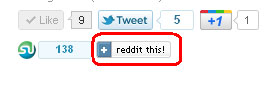 reddit Button on WordPress Blog