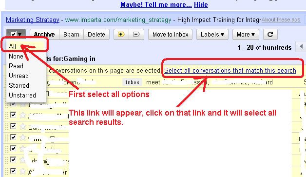 Gmail - Select all emails and delete Gmail - Select all emails and delete