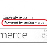 How to remove Powered by osCommerce text from the footer