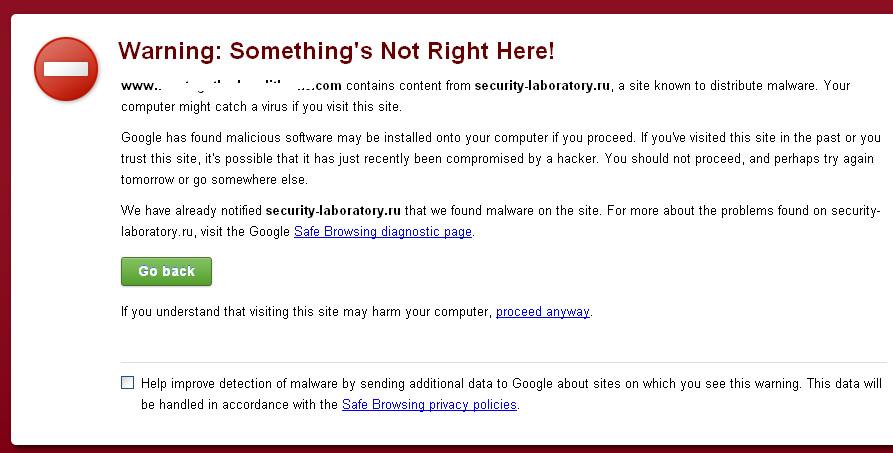 Google Analyticator Malware Warning