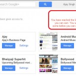 You have reached the limit of pages that you can own. You will need to delete some before you can create new ones