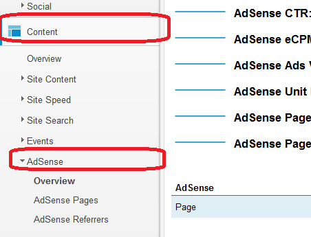 AdSense Revenue in Google Analytics