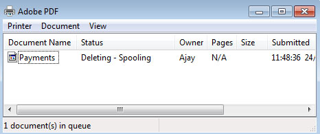 Deleting Spooling