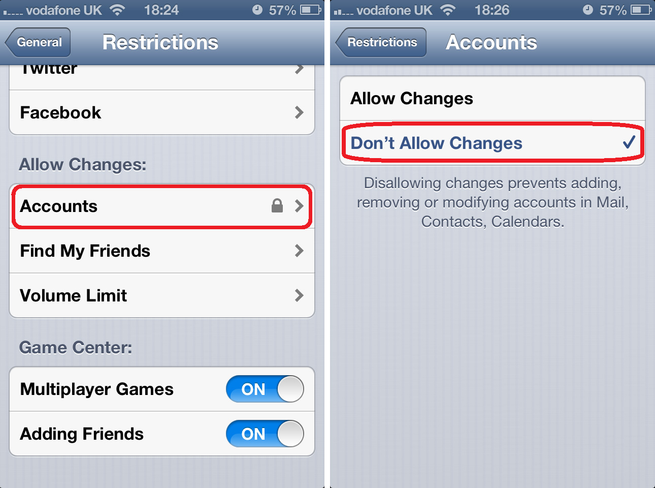 Disable Accounts Changes Disable Accounts Changes
