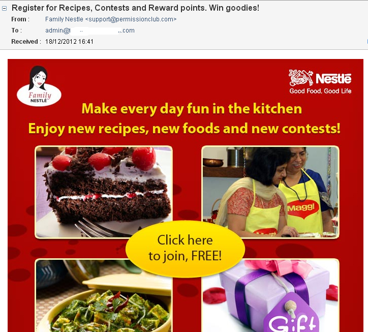 Nestle Spam E-mail